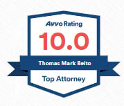 Avvo Rating | 10.0 | Thomas Mark Beito | Top Attorney